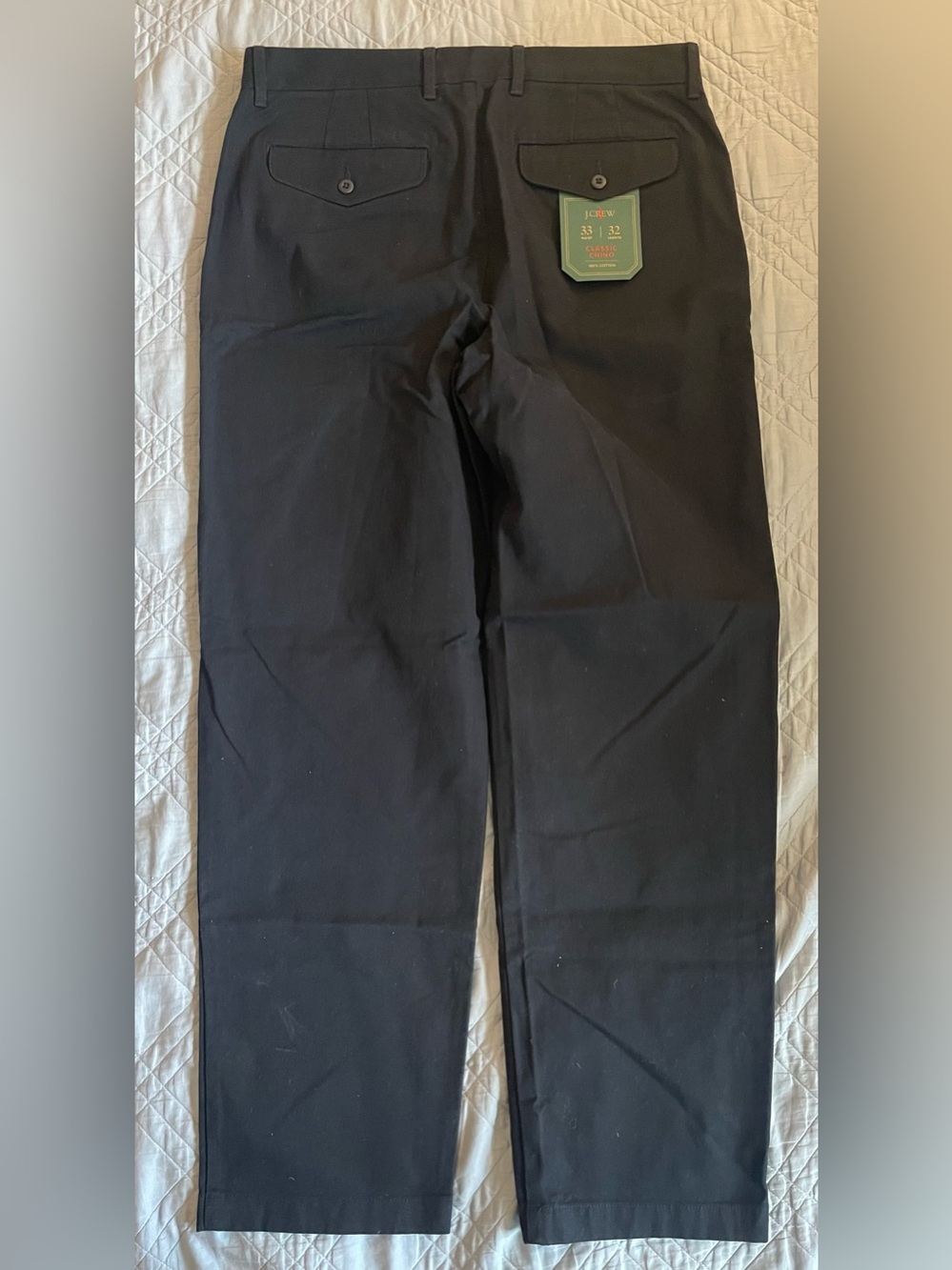 J. CREW Classic chino pant in Black Size 33/32 New! $98 BE611 - Picture 7 of 7